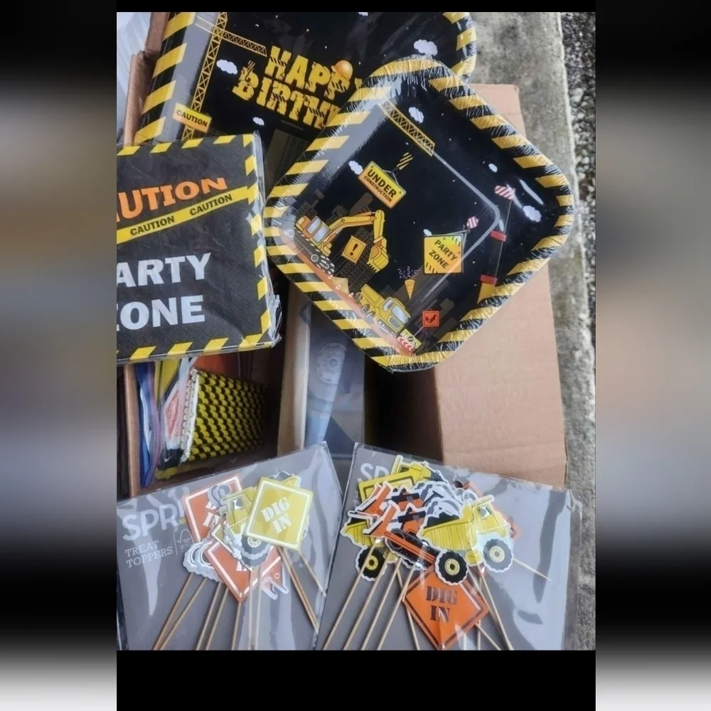 Construction TWO Birthday Party Decorations